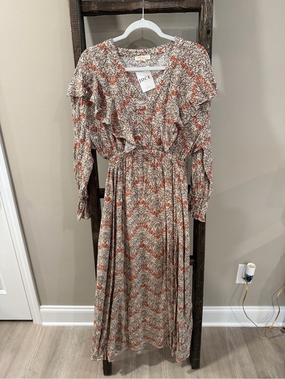 Promesa Floral Bohemian Cottagecore Prairie Chic Maxi Dress